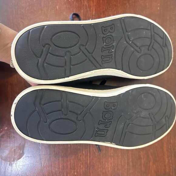 Born Mens Allegheny II Sneaker Size 10.5M Black Leather Casual Lace Up Shoe Low - Picture 8 of 13